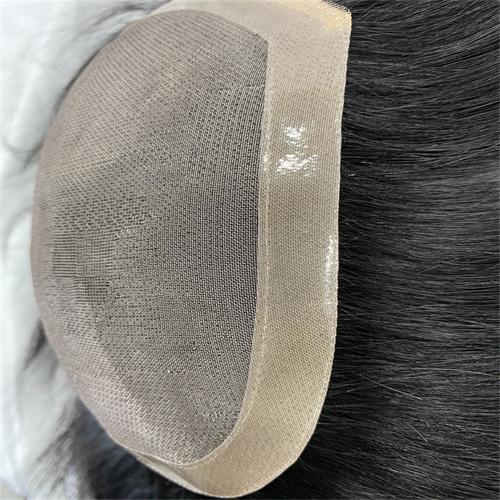 Monofilament Human Hair Relacement Systems & Mono Men's Toupee For Hair Loss - 图片 3