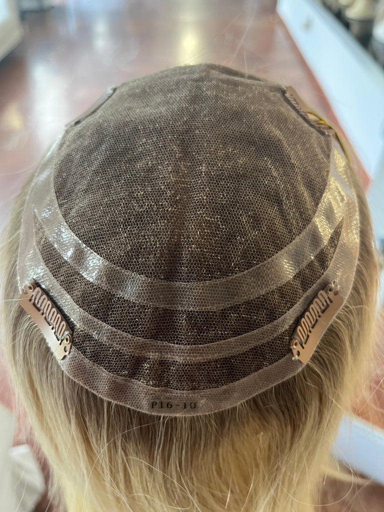 Luxury Hand-Tied Lace Base 100%  Human Hair Toppers for Women Thinning Hair & Alopecia - 图片 2