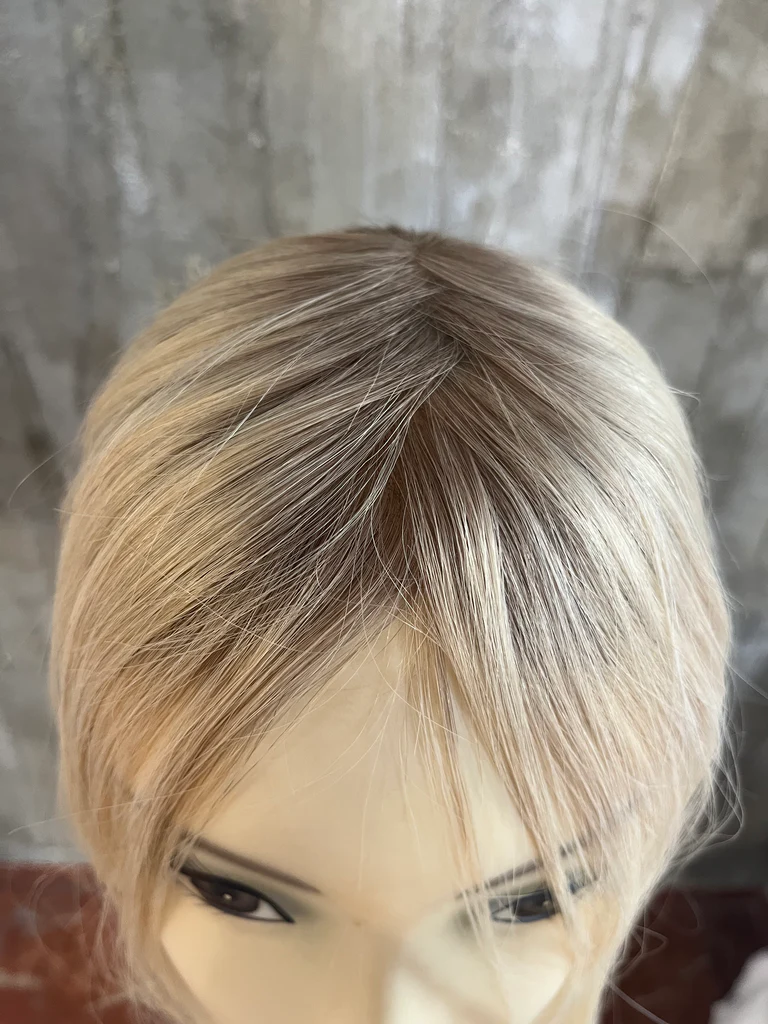 Luxury Hand-Tied Lace Base 100%  Human Hair Toppers for Women Thinning Hair & Alopecia - 图片 4