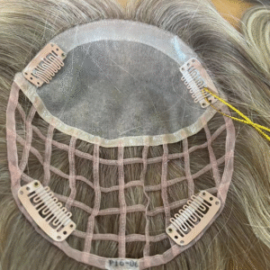 Premium Mono Base With PU Coated Human Hair Women Topper for Thinning Hair – Undetectable Crown Coverage & Natural Volume