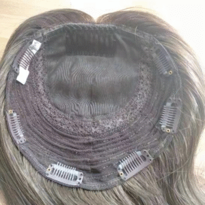 Human Hair Mono Top With Closed Weft Back Hair Topper Replacement For Female Thinning Hair