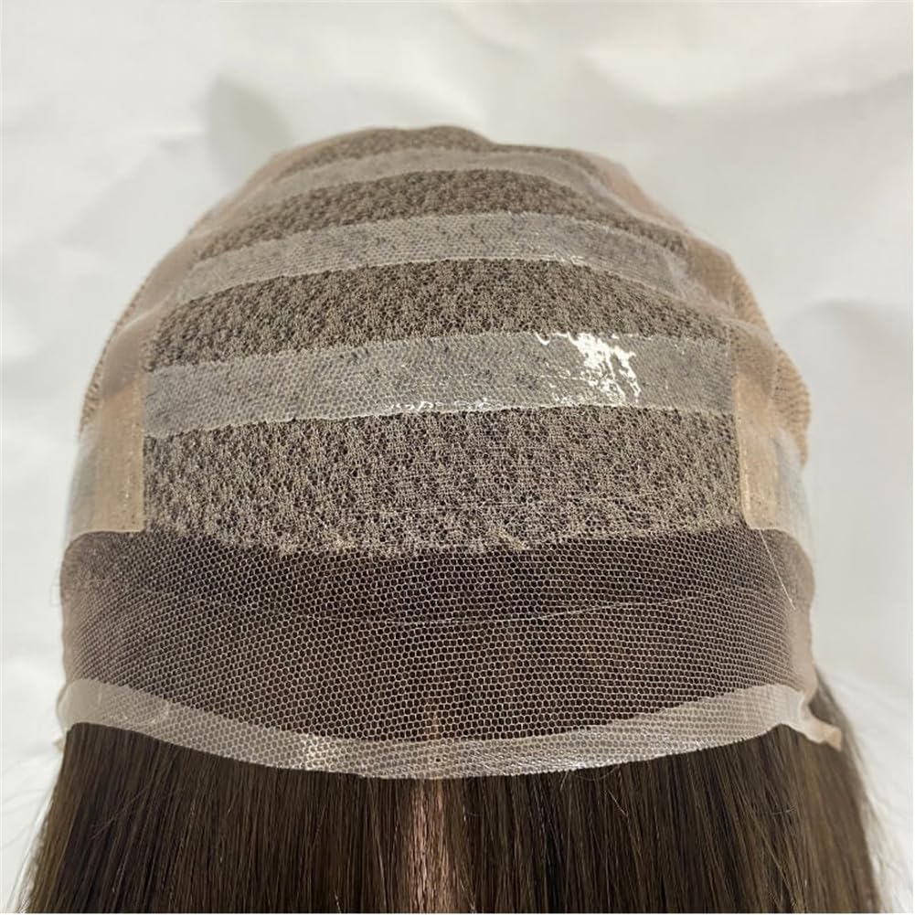 Swiss Lace Front Medical Wig Hand Tied Silicone Base Human Hair Medical Silicone Wig - 图片 2