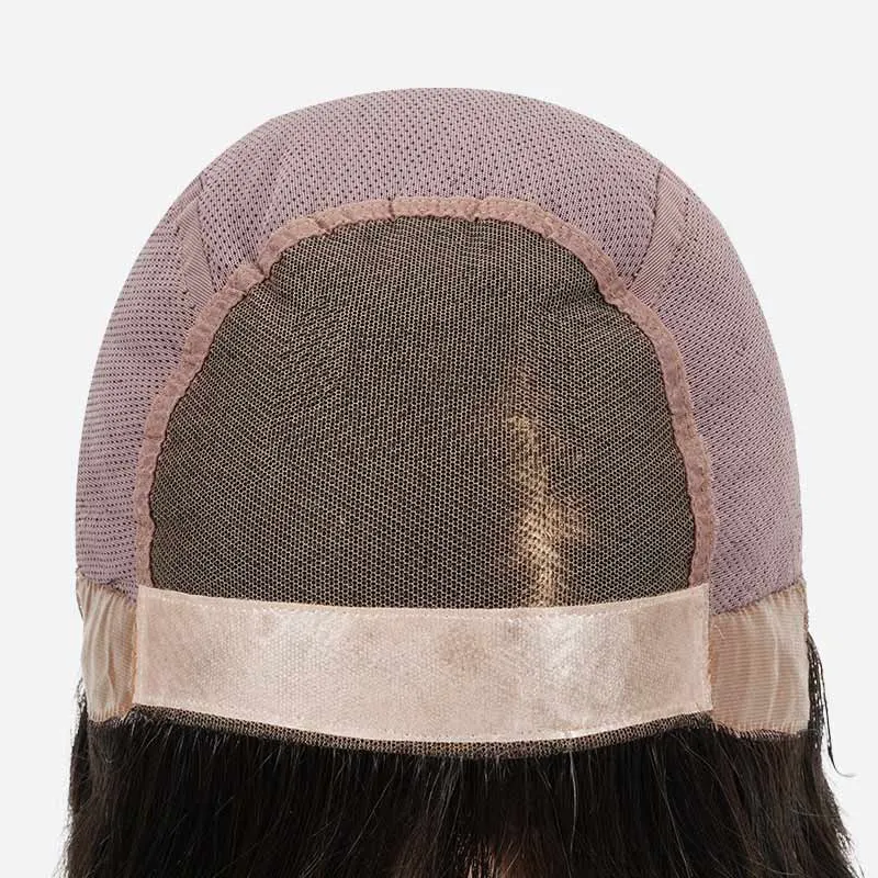 Hand-tied Human Hair Medical Silicone Wigs for Medical Hair Loss and Alopecia - 图片 2