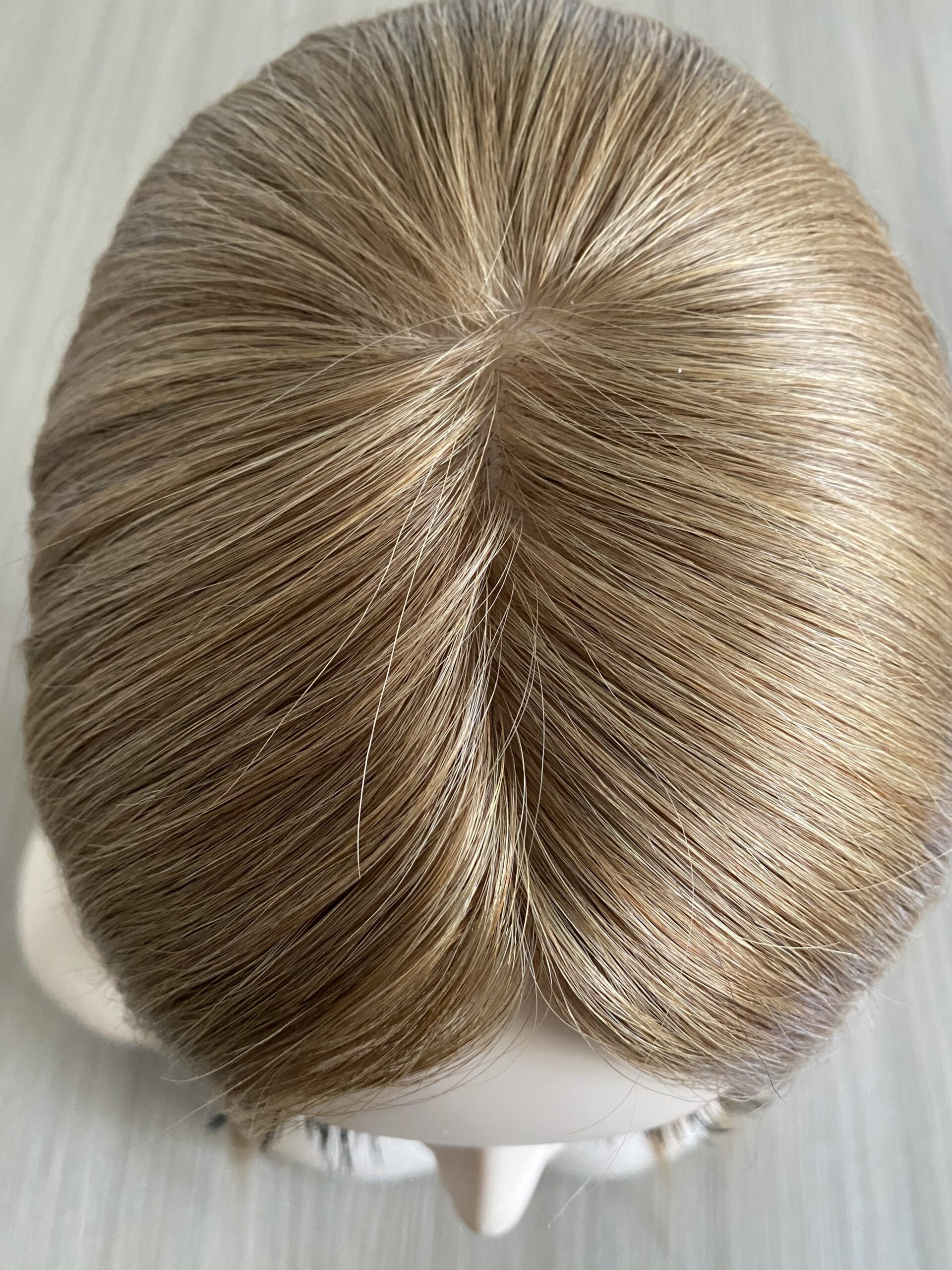 6×6 Fishnet Human Hair Women Topper With Silk Base For Women Thinning Hair - 图片 3