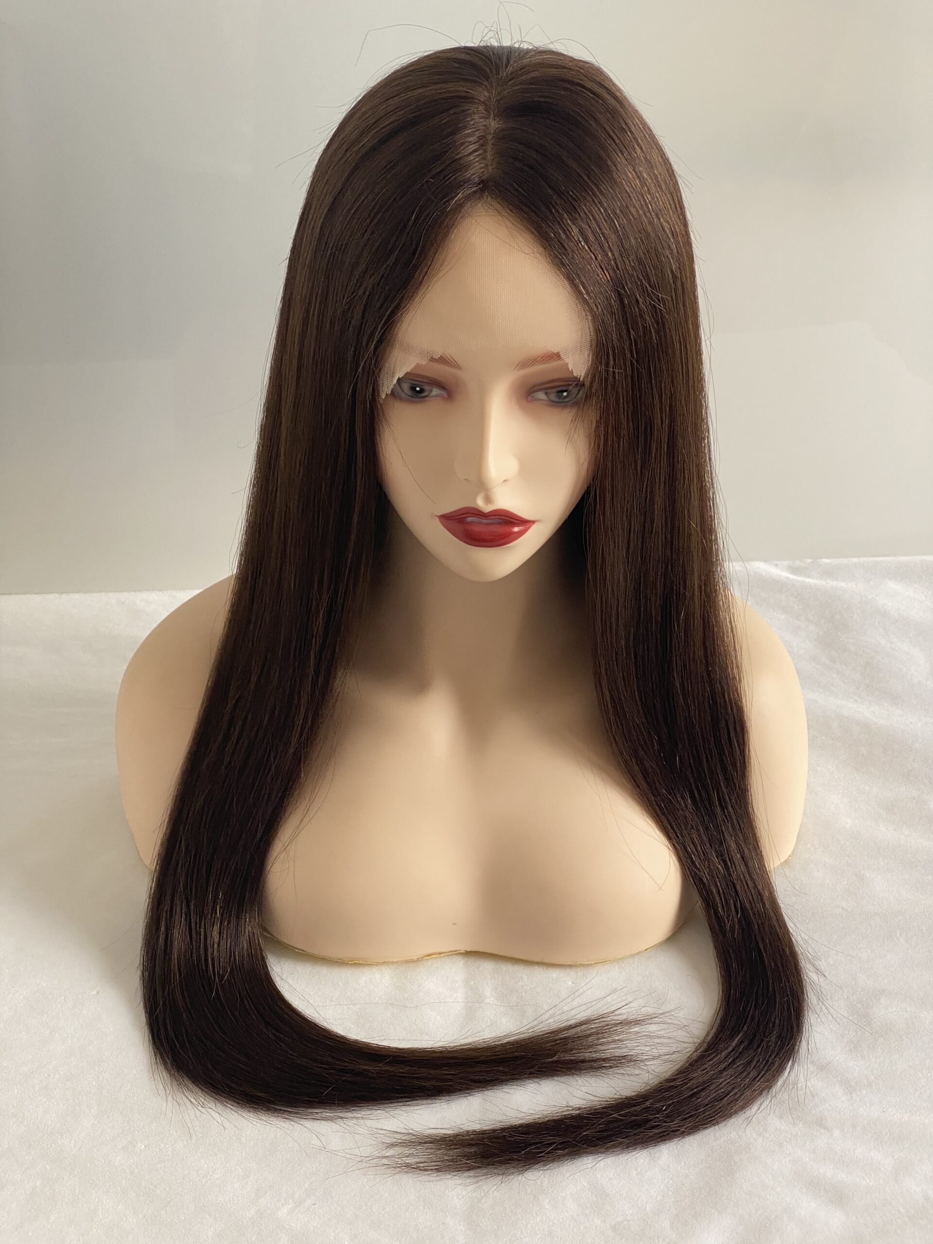 Fully Hand-tied 4x4" Silk Base Full Lace Human Hair Wig - 图片 4