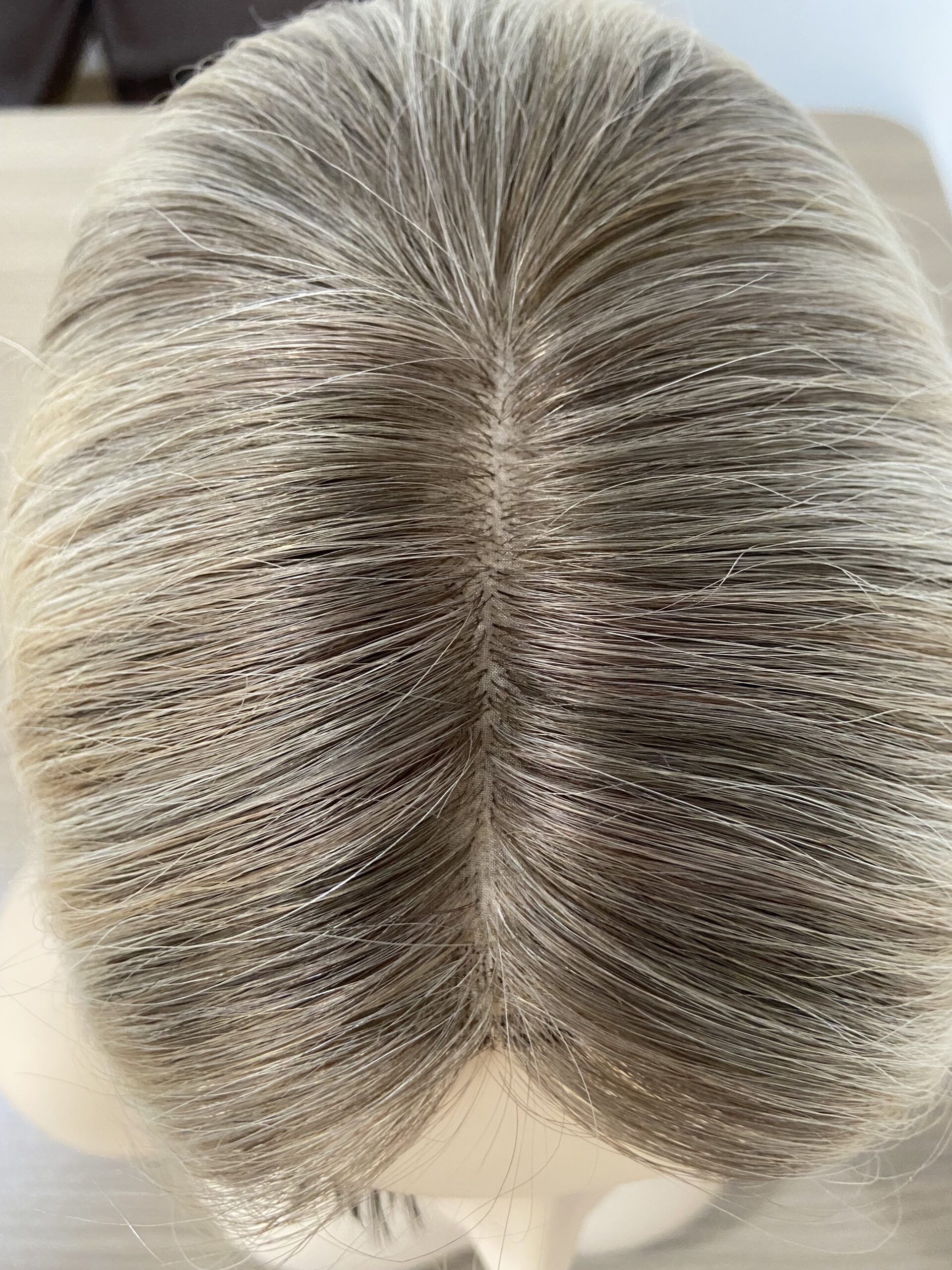 Full Hand Tied Silk Base Big Size 6x7 inch Skin Base Human Hair Toppers For Women Hair Loss - 图片 3