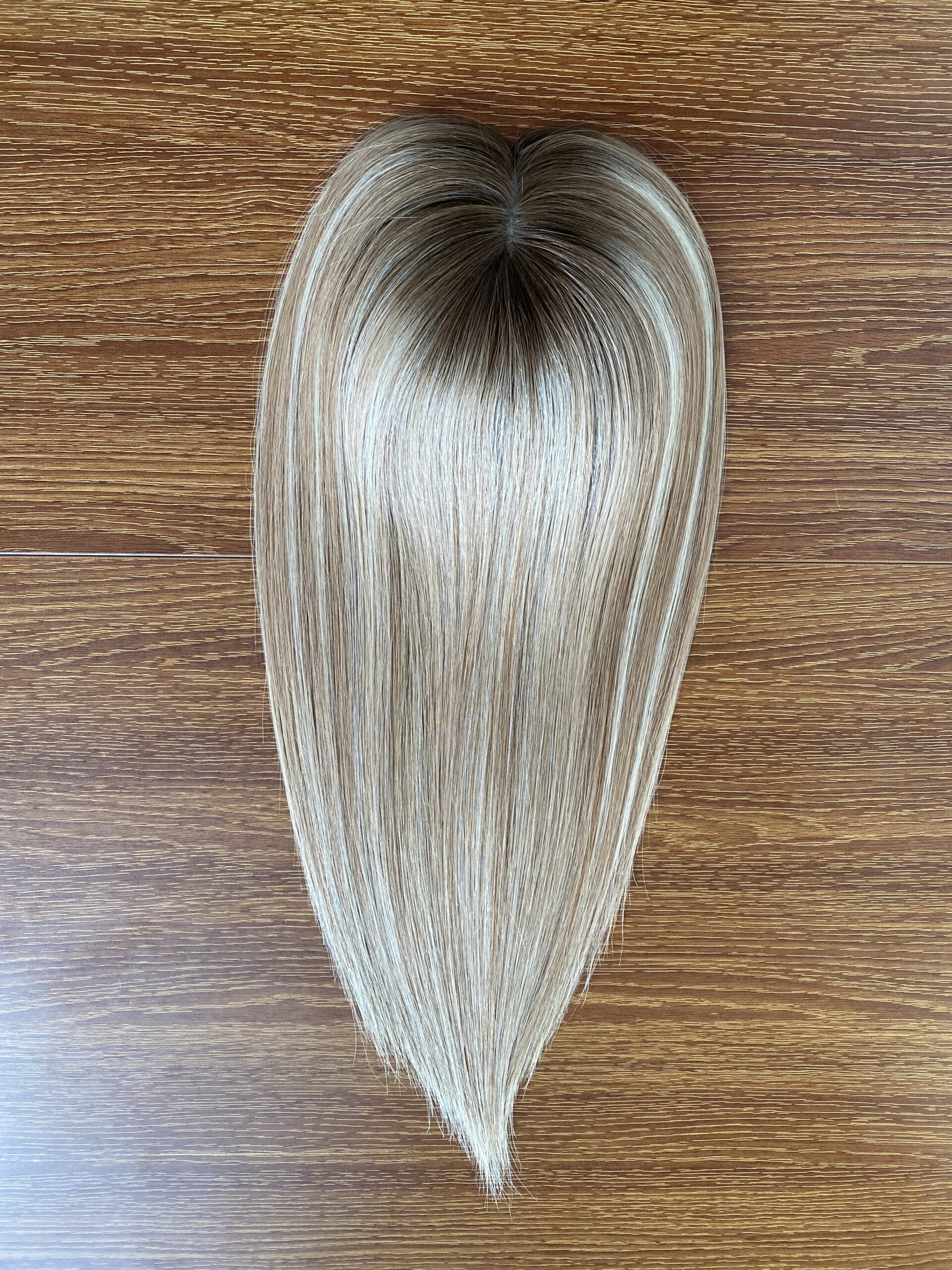 Human Hair Women Toppers Silk Top Base 8x8" With Weft Back Hair Pieces - 图片 4