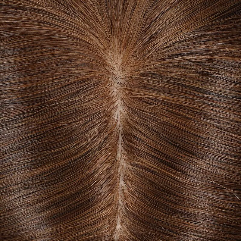 4″x4″ Silk Top Hand-tied Full Lace Silicon Medical Wig For Hair Loss & Cancer Patients - 图片 4