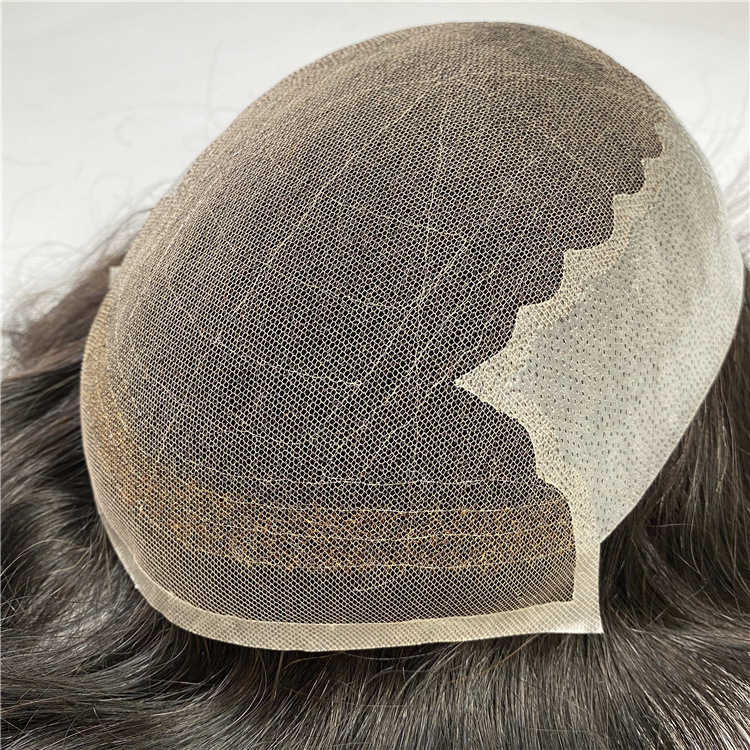 Men's Q6 Base Human Hair Replacement System Toupee