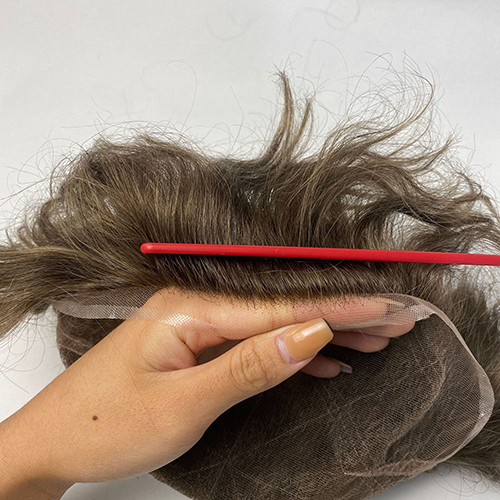 Full Lace Men's Hair Replacement Systems Toupee For Hair Loss And Baldness - 图片 4