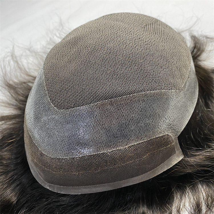 Hollywood Human Hair Toupee - Breathable Lace Replacement System For Men