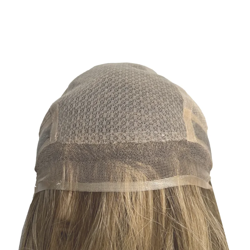 Swiss Lace Front Medical Wig Hand Tied Silicone Base Human Hair Medical Silicone Wig - 图片 4