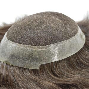 Breathable Australia Base French Lace With PU Around Human Hair Toupee for Men Hair Replacement Systems