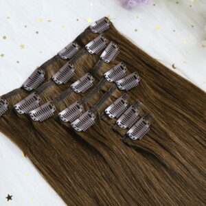 Clip In Hair Extensions, 100% Virgin Remy Human Hair |  Instant Length & Volume |  Wisuno Hair
