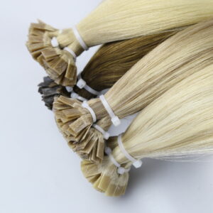 Virgin Human Hair Flat Tip Full Cuticle Human Hair Extensions with Double Drawn