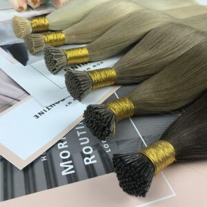 I-tip Raw Virgin Human Hair Extensions Double Drawn I Tip Hair Extensions Wholesale